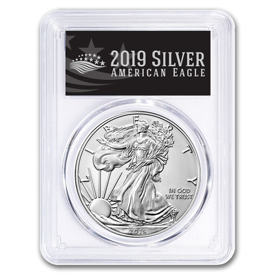 2019-W Burnished Silver Eagle SP-70 PCGS (First Day, Black Label) 2019-W Burnished Silver Eagle SP-70 PCGS (First Day, Black Label)